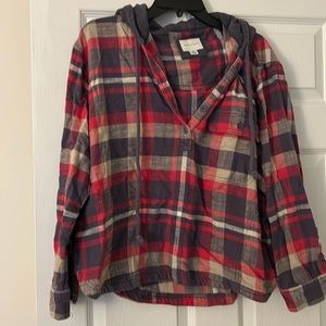 Flannel Hoodie Shacket